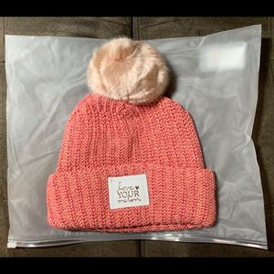 Love Your Melon Cuffed Beanie in Rose Gold